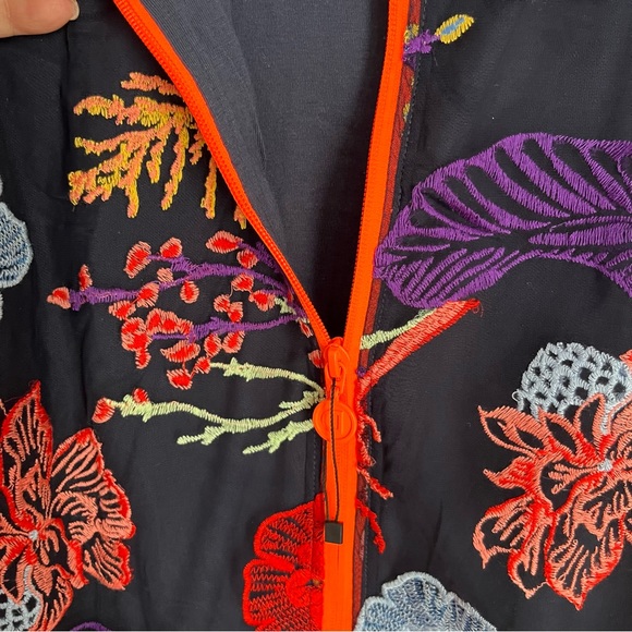 DESIGUAL BLUE FLORAL BOMBER - Picture 6 of 16